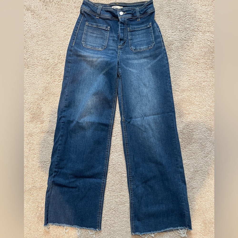 Oat New York Dark Blue Wide Leg Jeans